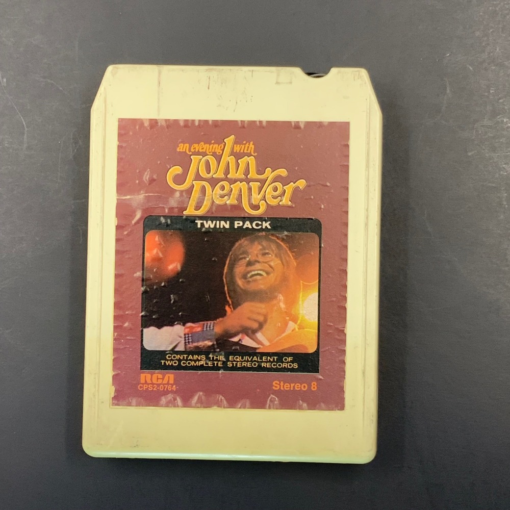 Vintage RCA An Evening with John Denver CPS2-0764 Plastic Cream 8-Track Tape